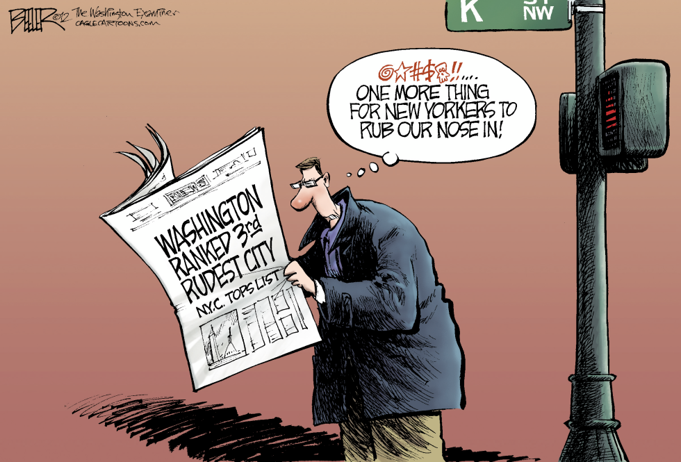  DC THIRD RUDEST CITY by Nate Beeler