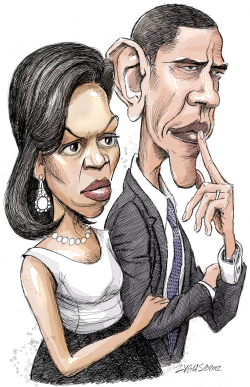 MICHELLE Y BARACK by Adam Zyglis