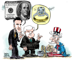 MITT, NEWT Y LOS EMPLEOS by Daryl Cagle