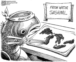 HUNGRY ASIAN CARP by Adam Zyglis