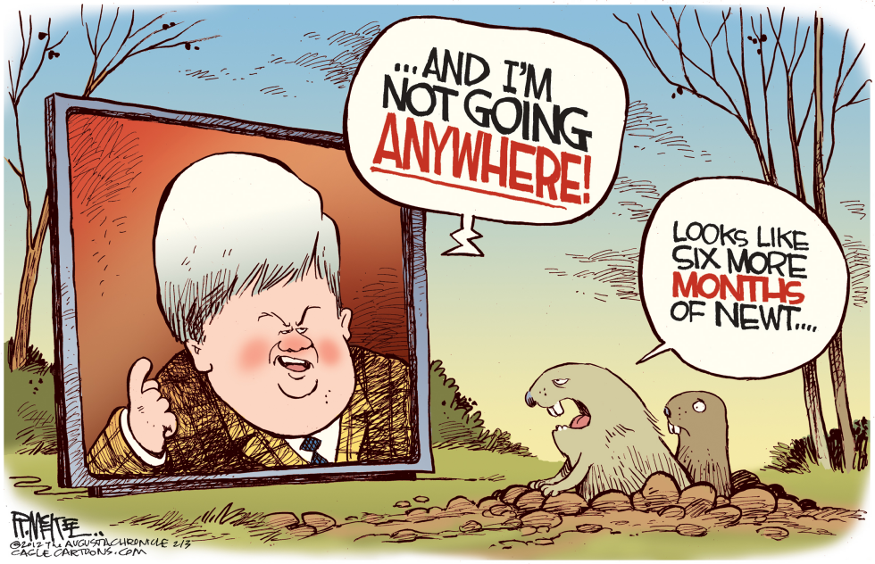  SIX MORE MONTHS OF NEWT by Rick McKee