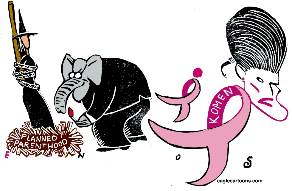  KOMEN SPLITS FROM PLANNED PARENTHOOD by Randall Enos