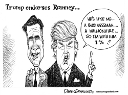 TRUMP BACKS ROMNEY by Dave Granlund