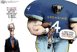 SECOND-HALF QB  by Nate Beeler