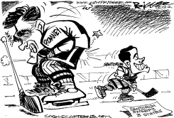 RICK HAT TRICK SANTORUM by Milt Priggee