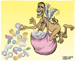 CUPIDO OBAMA Y EL CONTROL NATAL by Daryl Cagle