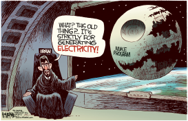 IRAN DEATH STAR by Rick McKee