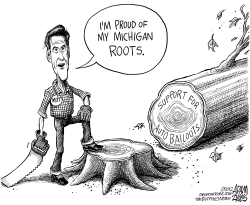 MITTS MICHIGAN ROOTS by Adam Zyglis