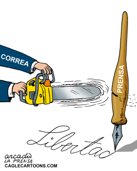 GOLPE A LA LIBERTAD DE PRENSA EN ECUADOR by Arcadio Esquivel