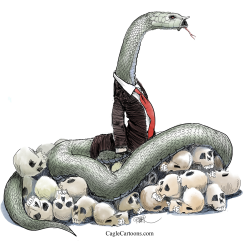 AL ASSAD AS A SNAKE by Riber Hansson