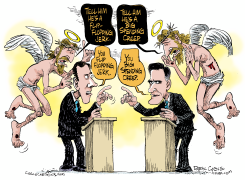 REPUBLICAN DEBATE AND JESUS by Daryl Cagle