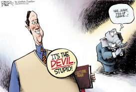 SANTORUM SLOGAN by Nate Beeler