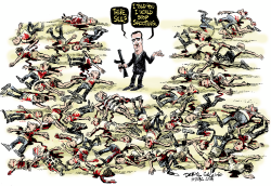 ASSAD STOPS SHOOTING by Daryl Cagle