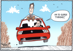 MITT ROMNEY, RICK SANTORUM by Bob Englehart