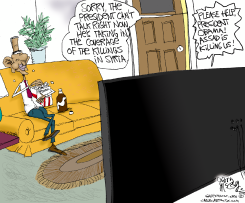 OBAMA WATCHES SYRIA by Gary McCoy