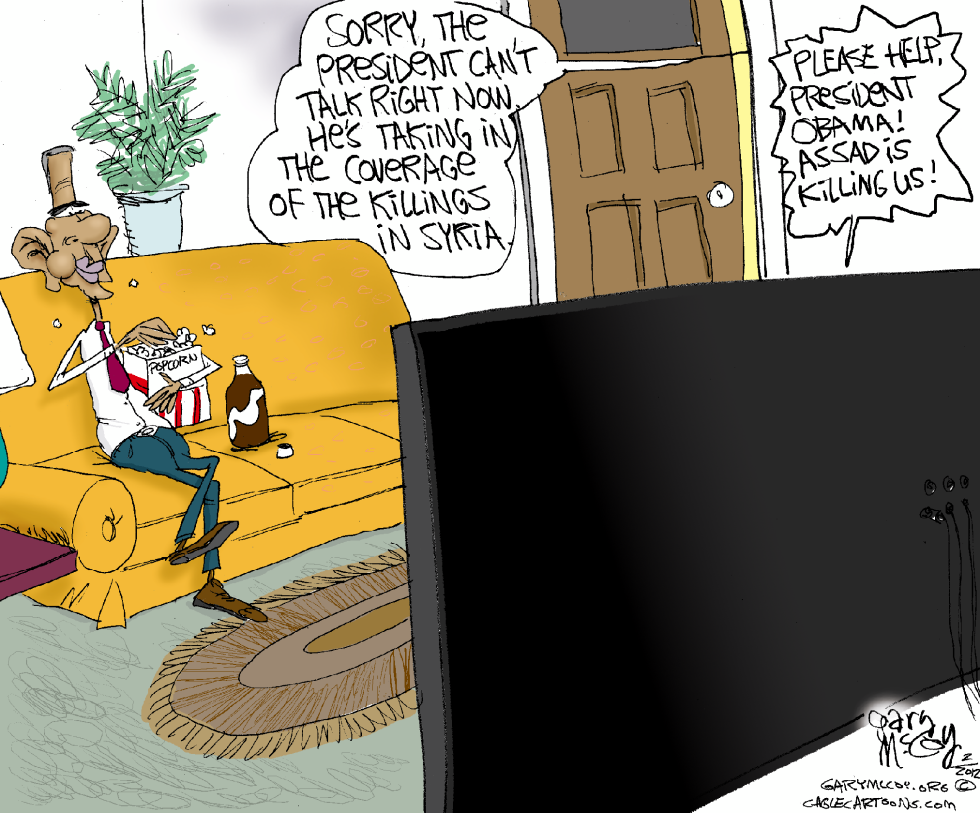  OBAMA WATCHES SYRIA by Gary McCoy