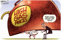 OBAMA AND GAS PRICES by Rick McKee