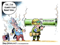 US STANDS BEHIND ISRAEL by Dave Granlund