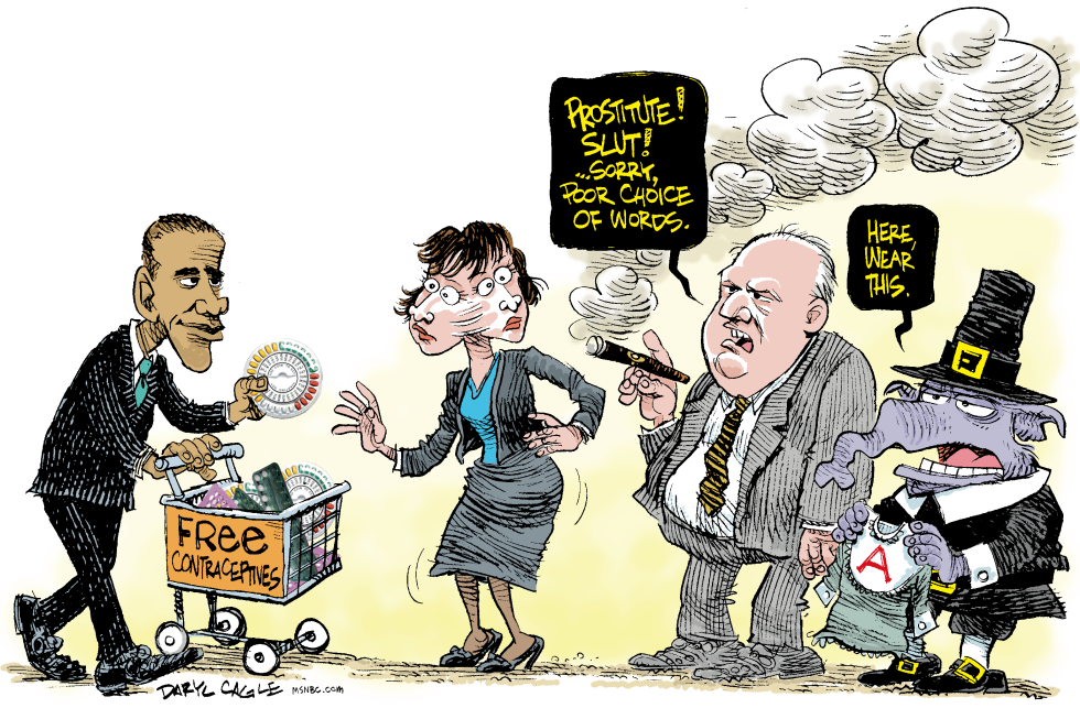  RUSH LIMBAUGH POOR CHOICE OF WORDS by Daryl Cagle