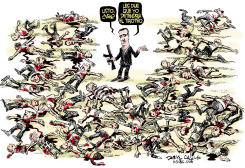 ASSAD DETIENE EL TIROTEO by Daryl Cagle