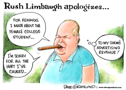 RUSH LIMBAUGH APOLOGY by Dave Granlund