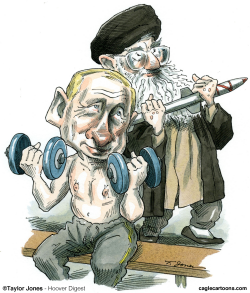 PUTIN AND KHAMENEI PUMP IRON  by Taylor Jones