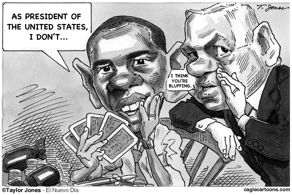  OBAMA AND NETANYAHU by Taylor Jones