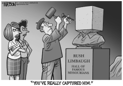 RUSH LIMBAUGH BLOCKHEAD by RJ Matson