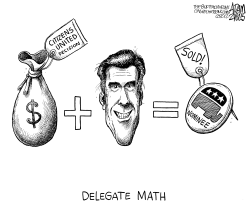 ROMNEYS DELEGATE MATH by Adam Zyglis