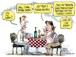 MORMON POSTHUMOUS BAPTISM CAFE by Daryl Cagle