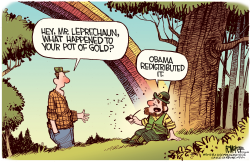 OBAMAS POT OF GOLD by Rick McKee