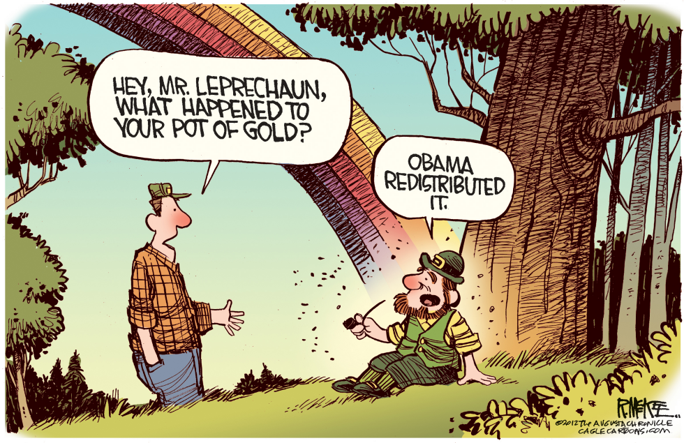  OBAMAS POT OF GOLD by Rick McKee