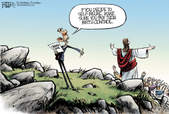 MANDATE ON THE MOUNT by Nate Beeler