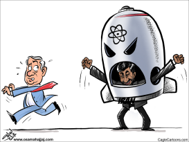 IRAN MISSILE AND NETANYAHU by Osama Hajjaj