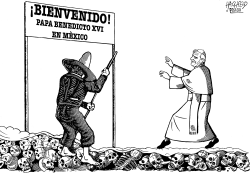 POPE VISITS MEXICO by Rainer Hachfeld