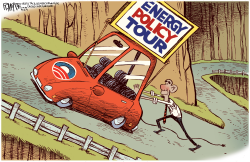 OBAMAS ENERGY TOUR by Rick McKee