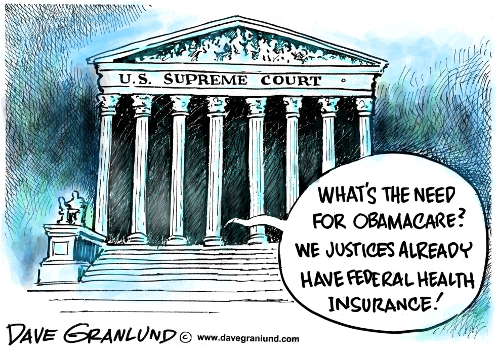  SUPREME COURT AND OBAMACARE by Dave Granlund