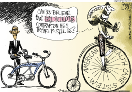 OBAMACARE BIKE by Pat Bagley