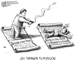 EL DERECHO A LA VIDA DE TRAYVON MARTIN by Adam Zyglis