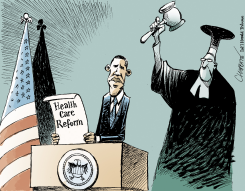 OBAMA'S HEALTH LAW AT THE SUPREME COURT by Patrick Chappatte