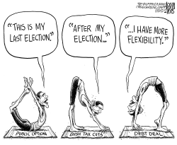 OBAMA IS FLEXIBLE by Adam Zyglis