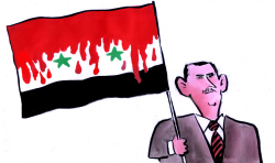 SYRIAN FLAG by Christo Komarnitski