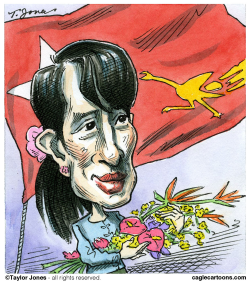 AUNG SAN SUU KYI WINS ELECTION  by Taylor Jones