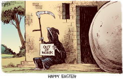 EASTER DEATH OUT OF WORK by Rick McKee