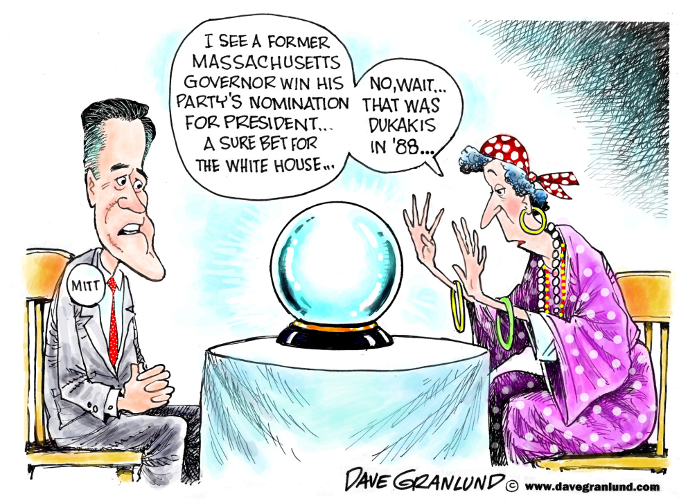  MITT ROMNEY AND PREDICTIONS by Dave Granlund