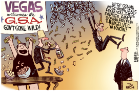 GSA PARTIES NEED MORE TAX DOLLARS by Rick McKee