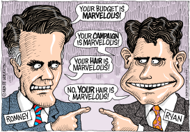 MARVELOUS ROMNEY AND RYAN by Wolverton