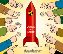 COREA DEL NORTEY SU COHETE by Arcadio Esquivel