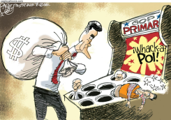 MITT GOLPEA A SANTORUM by Pat Bagley