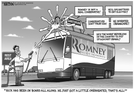 ROMNEY HOSES DOWN OVERHEATED SANTORUM by RJ Matson